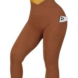 🏷️3/40 High waist brown leggings NEW